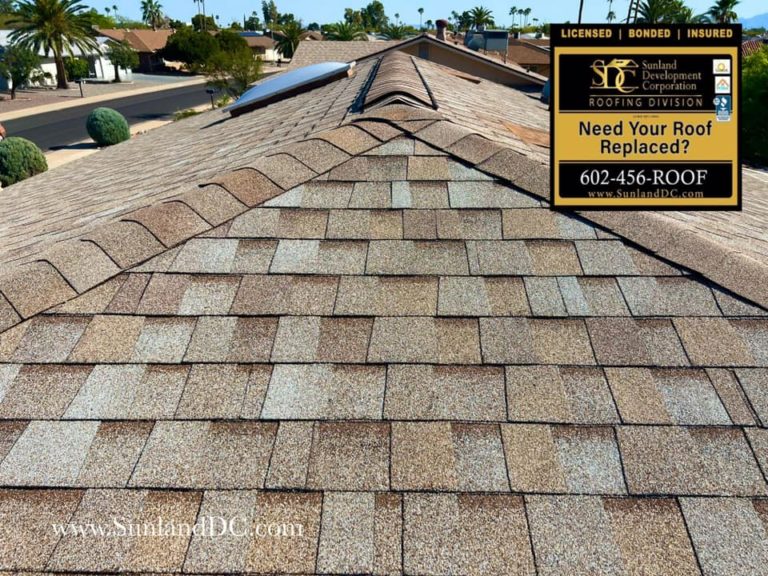 New Tamko Heritage Desert Sand Shingles on Phoenix Home